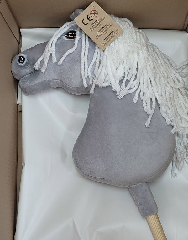 Premium Steckenpferd / Hobby Horse - Grau A3