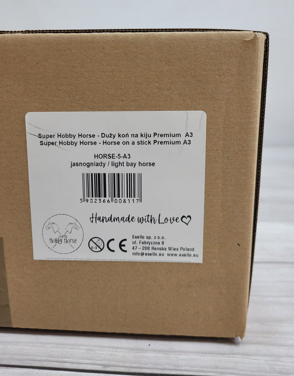 Premium Steckenpferd / Hobby Horse - Hellbraunes Pferd A3