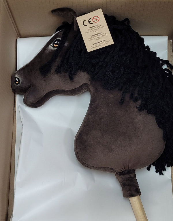 Premium Steckenpferd / Hobby Horse - Dark Bay A3