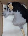 Premium Steckenpferd / Hobby Horse - Graues Pferd 4 A3