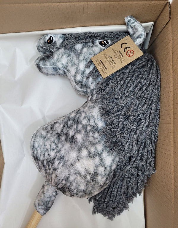 Premium Steckenpferd / Hobby Horse - Apfelschimmel mit Grau A3
