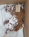 Premium Steckenpferd / Hobby Horse - Brauner Leopard mit braunem A3