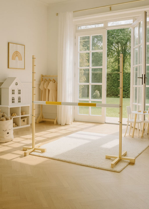 Stangenpferd-Hindernis 120cm - Beam yellow