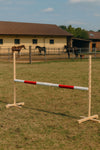 Steckenpferd-Hindernis 160 cm - Stange rot