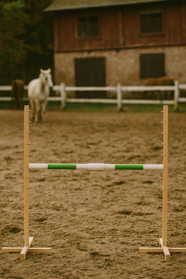 Steckenpferd-Hindernis 160cm - Balken grün
