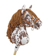 Premium Steckenpferd / Hobby Horse - Brauner Leopard mit braunem A3