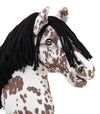 Premium Steckenpferd / Hobby Horse - Brauner Leopard mit Schwarz A3