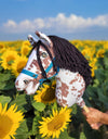 Premium Steckenpferd / Hobby Horse - Brauner Leopard mit Schwarz A3