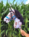 Premium Steckenpferd / Hobby Horse - Brauner Leopard mit Schwarz A3