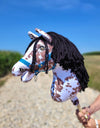 Premium Steckenpferd / Hobby Horse - Brauner Leopard mit Schwarz A3