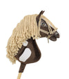 Premium Steckenpferd / Hobby Horse - Western 4 Dunkelbraun A3