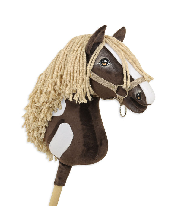Premium Steckenpferd / Hobby Horse - Western 4 Dunkelbraun A3
