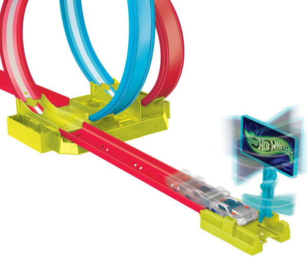 Mix - Hot Wheels Hpc05 Neon Speeders rata-setti - Neoninen hehkuva silmukka