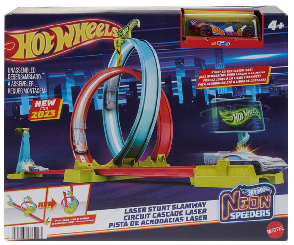 Mix - Hot Wheels Hpc05 Neon Speeders rata-setti - Neoninen hehkuva silmukka