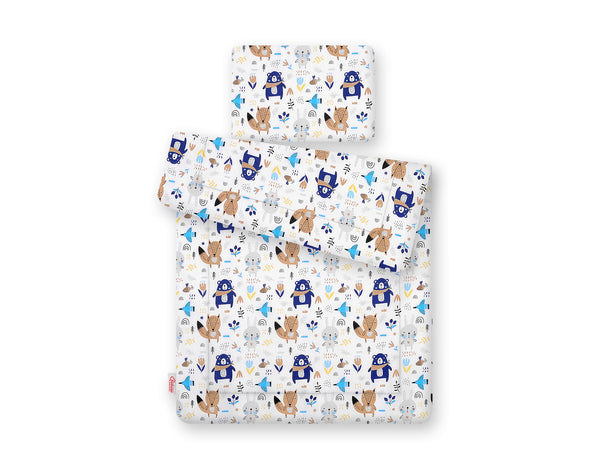 Newborn vuodevaatesetti 2-kpl 75x100cm - navy blue bears