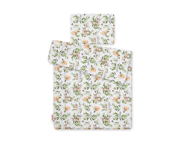 Babydecke und Kissen - Neugeborene - 75x100cm - Woodland Green