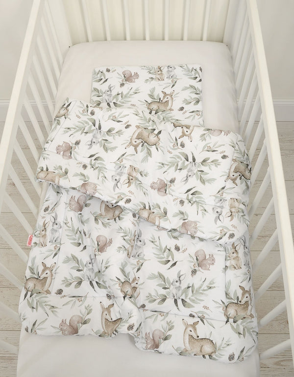 Babydecke und Kissen – Neugeborenes – 75 x 100 cm – Woodland Olive