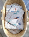 Babydecke und Kissen - Neugeborene - 75X100cm - Blue Birds