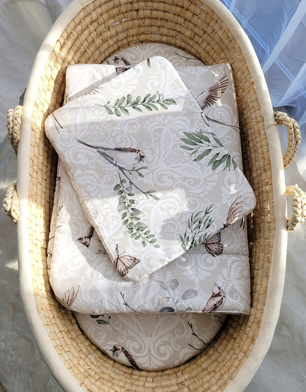 Babydecke und Kissen – Neugeborenes – 75 x 100 cm – Brown Birds
