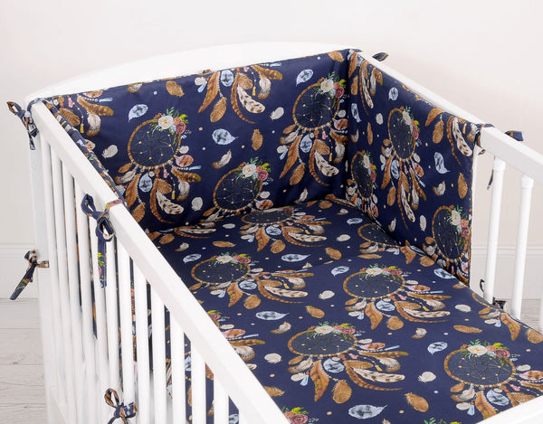 Bettwäsche-Set für Babys - 120x90cm - Dream Catchers Dark Blue