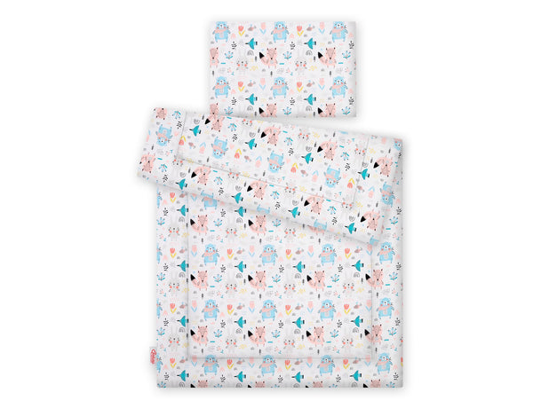 Peitto ja tyyny vauvalle 135x100 cm - blue teddy bears