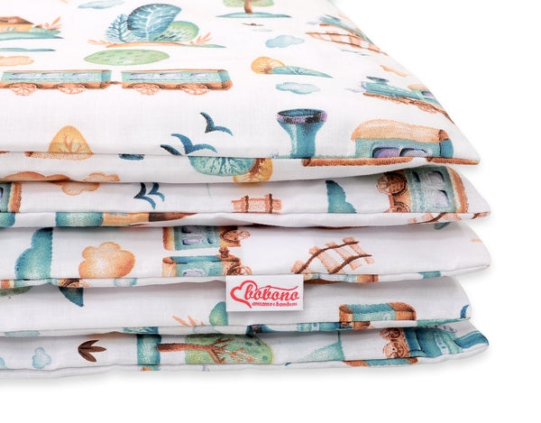 Bettwäsche-Set für Babys - 120x90cm - Turquoise Train