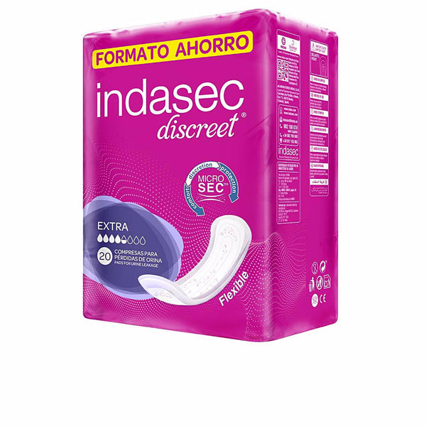 Indasec Discreet inkontinenssisuojat extra 20 kpl | Vuodevaatteet.fi