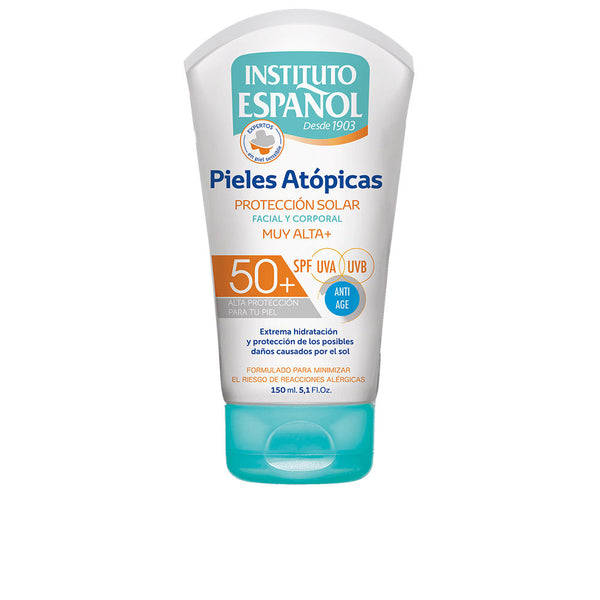 Instituto Español Atopic skin kasvoille ja vartalolle aurinkosuoja spf50+ 150 ml | Vuodevaatteet.fi