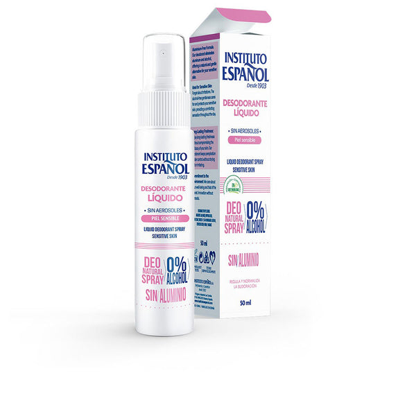 Instituto Español Sensitive skin nestemäinen deodoranttisuihke 50 ml | Vuodevaatteet.fi