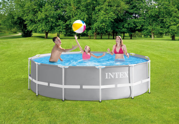 Stahlrahmen-Pool mit Filterpumpe und Leiter 366cm x 99cm