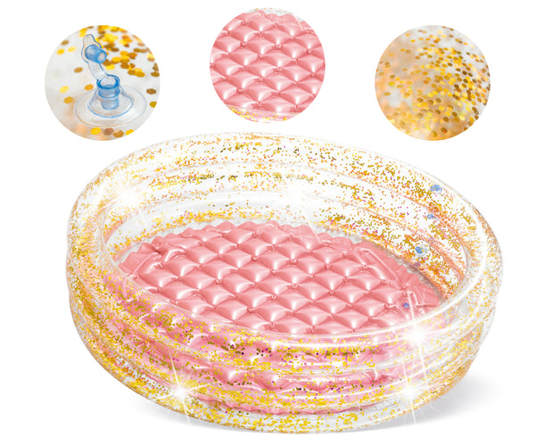 Glittereillä Koristeltu Mini Uima-allas Lapsille, PVC, 86cm