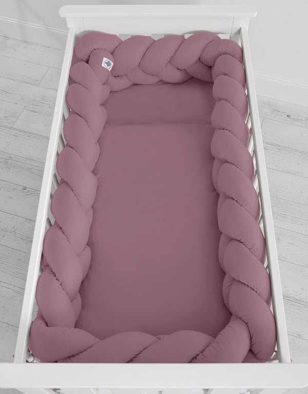 Bettumrandung Zopf XXL - Pastellviolett
