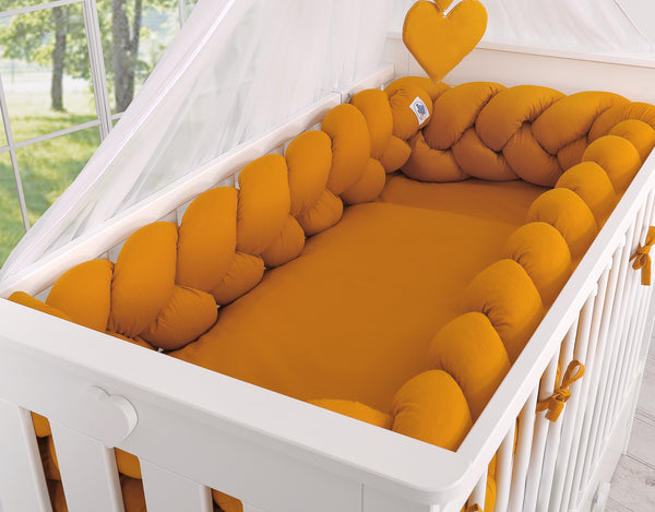Bettumrandung Zopf XXL - Honig