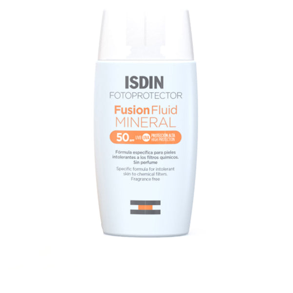Isdin Fusion fluid mineral photoprotector 0% kemiallisia suodattimia spf50+ 50 ml | Vuodevaatteet.fi