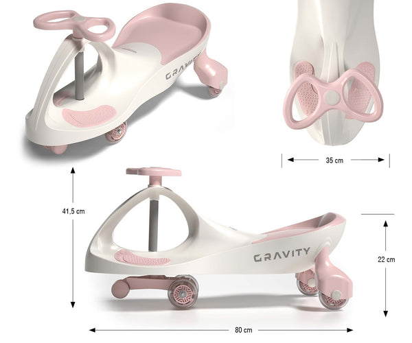 Milly Mally - Milly Mally Gravity painovoimalla kulkeva ajoneuvo kerma vaaleanpunainen