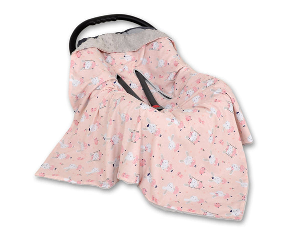 Sitzauflage für Autositz - Ballerinas Pink/Grau
