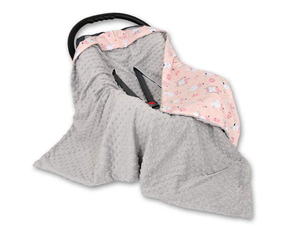 Sitzauflage für Autositz - Ballerinas Pink/Grau