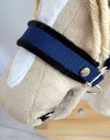 Steckenpferdzaum - Marineblau mit schwarzem Fell
