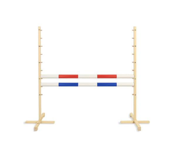 Keppihevosen este 120cm kahdella tangolla - Red and blue