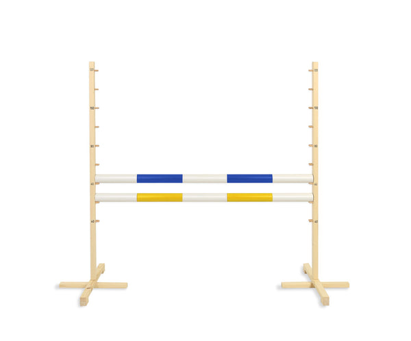 Keppihevosen este 120cm kahdella tangolla - Blue and yellow