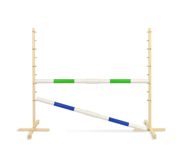 Keppihevosen este 160cm kahdella tangolla - Green and blue