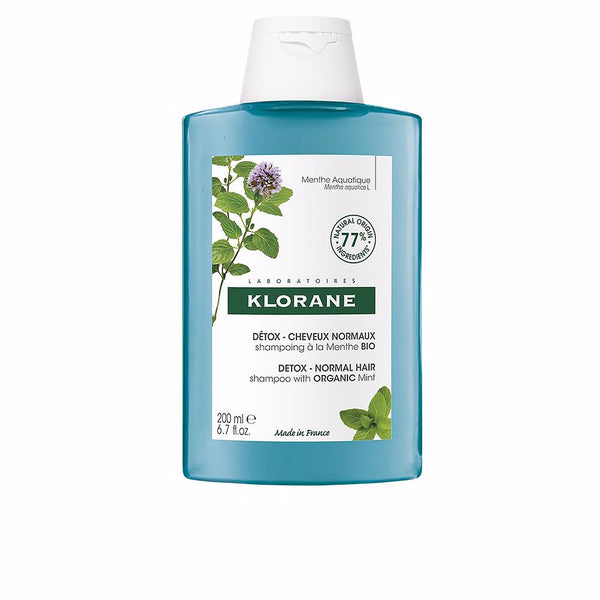 Klorane A la mint bio detox -shampoo normaalille hiukselle 200 ml | Vuodevaatteet.fi
