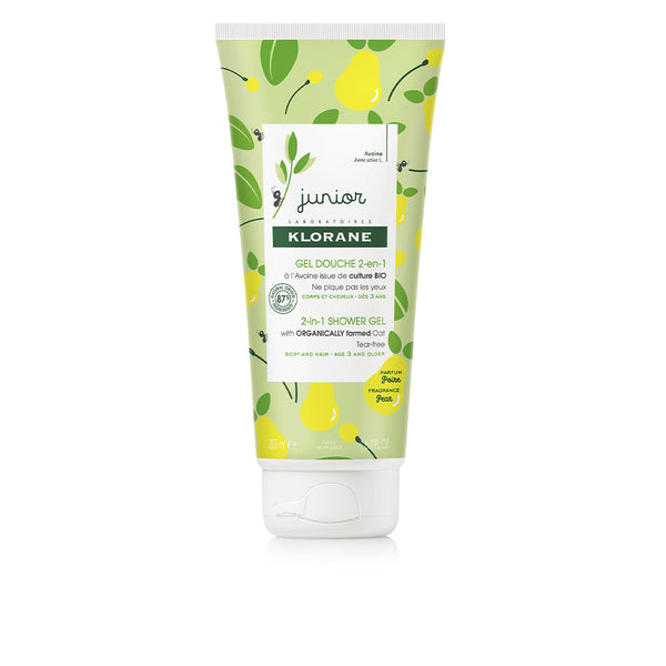 Klorane Junior hiusten ja vartalon pesugeeli #pear 200 ml | Vuodevaatteet.fi