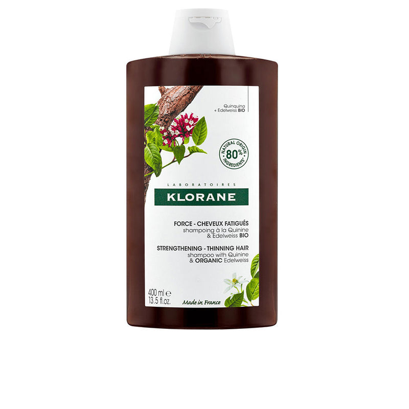 Klorane Quinine and edelweiss bio hiustenlähtöön shampoo 400 ml | Vuodevaatteet.fi