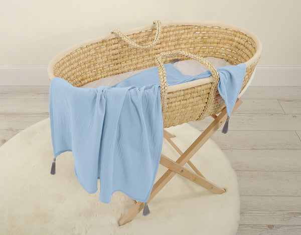 Musselin-Decke für Babys - Blau