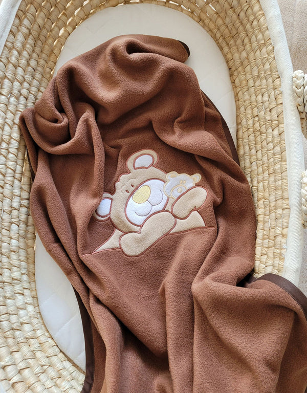 Baby-Fleecedecke - Teddybär Barnaba Braun