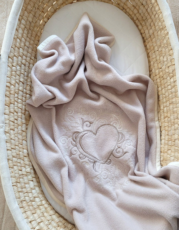 Babydecke aus Fleece - Schickes Beige
