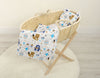 Babydecke Und Kissen - Baumwolle - Teddybär - Marineblaue Bären