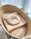 Moseskorin Decke und Kissen – Teddybär – Beige