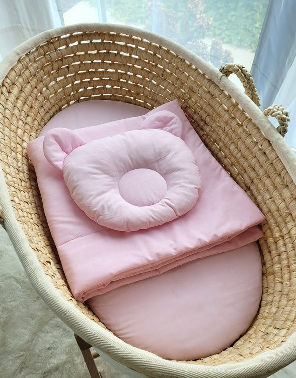 Moseskorin Peito Ja Tyyny - Teddy Bear - Pink